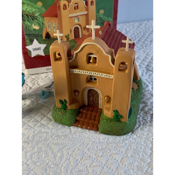 Hallmark Adobe Church Candlelight Services Magic Light keepsake ornament with bo - Picture 8 of 13